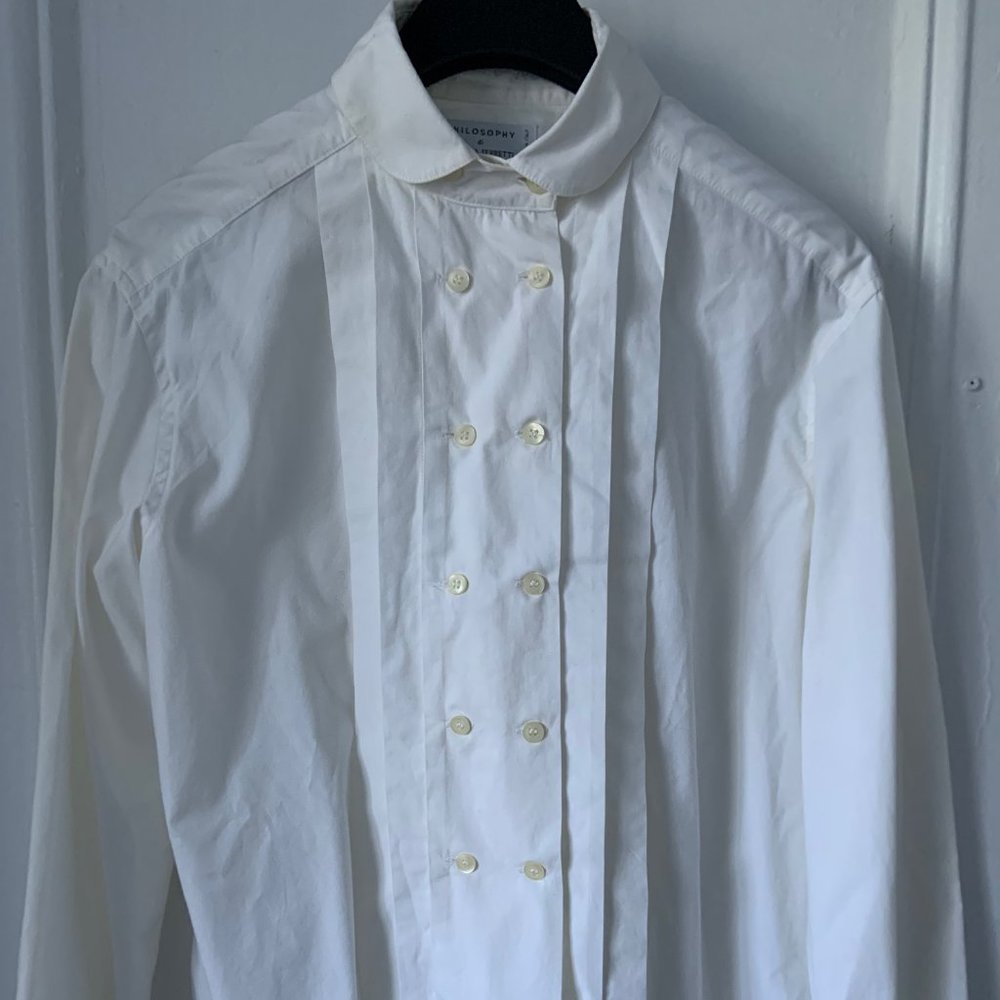 Philosophy di Alberta Ferretti white cotton blouse